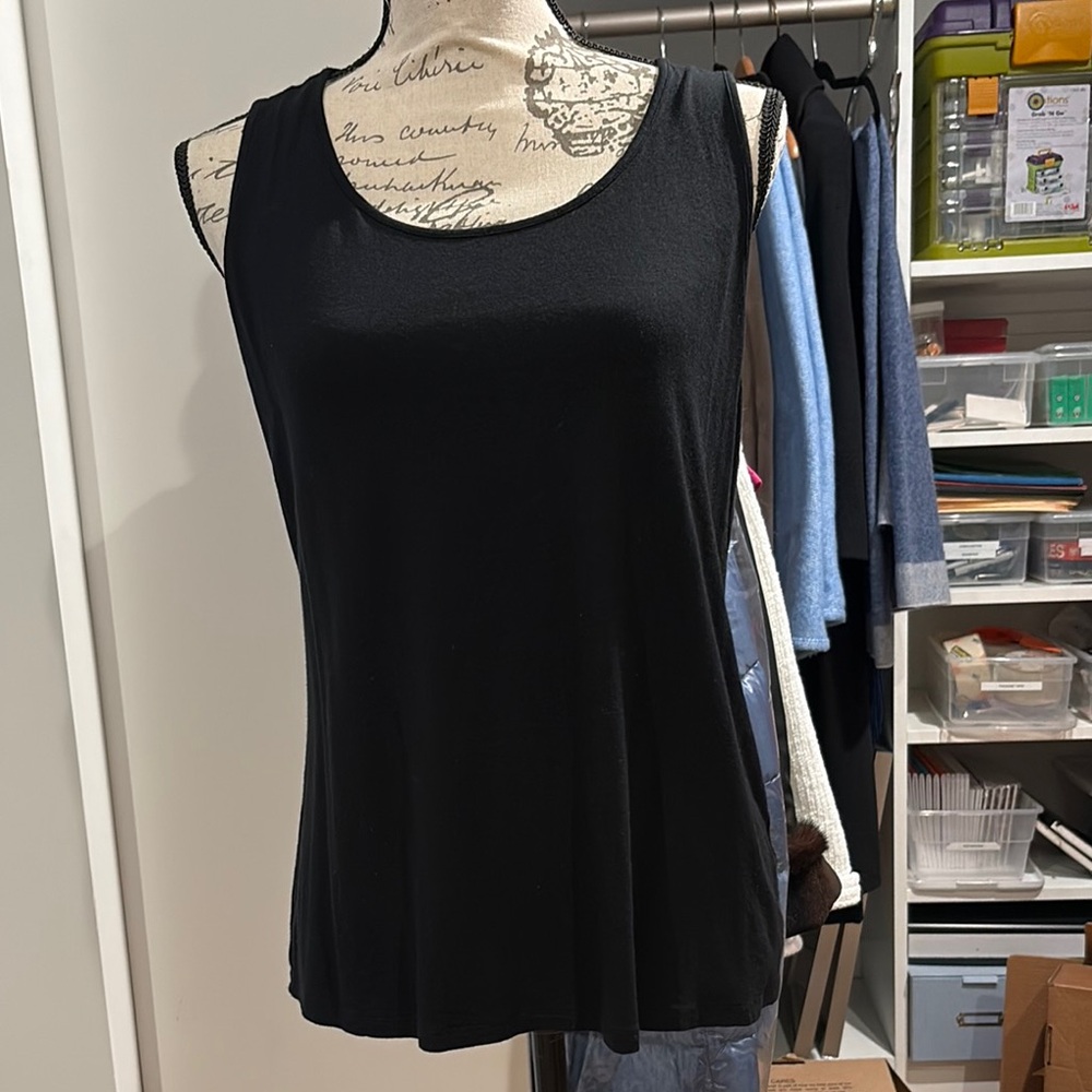 J Jill Black Sleeveless Top medium